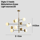 GobekUsa Glass Bubble Chandelier for Kitchen Bar Dining Bedroom Lighting