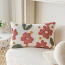 GobekUsa Geometric Embroidery Beige Floor Pillow Cover for Living Room Sofa