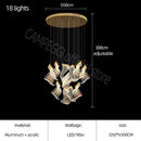 GobekUsa Acrylic Deluxe Staircase Chandelier - Villa, Lobby, Living Room Decor Lighting