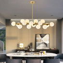 GobekUsa LED Glass Chandelier Pendant Lamp for Living Room Dining Room Lighting