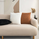 GobekUsa Fluffy Faux Fur Cushion Cover 45x45cm Cream Coffee Brown Home Decor Sofa