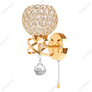 GobekUsa Crystal Wall Light: Elegant Bedroom Bedside Lamp E27 Sconce, European Design