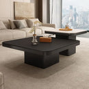 GobekUsa Light Luxury Rock Square Coffee Table Modern Minimalist Living Room Combo