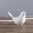 GobekUsa Bird Figurine Set Nordic Ceramic Black White Table Sculptural Ornament