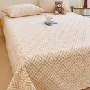 GobekUsa Diamond Pattern Bed Sheet Set: High Quality Polyester, Breathable Cool Mat for Summer