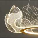 GobekUsa LED Lotus Leaf Ceiling Chandeliers Modern Living Dining Room Pendant Light Fixtures