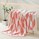 GobekUsa Geometric Lamb Wool Blanket: Soft Multi-Purpose Sofa Cover for Autumn Winter