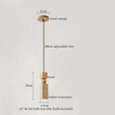 GobekUsa Creative Stone LED Pendant Light Yellow Travertine Nordic Minimalism Hanging Lamp
