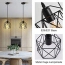 Nordic Minimalist Black Metal E27 Pendant Light