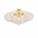 GobekUsa K9 Crystal Gold Chandelier Ceiling Light | Bedroom Home Decor LED Ceiling Lamp