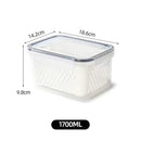 GobekUsa Fridge Storage Containers with Drain Basket for Kitchen Organization