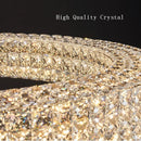 GobekUsa Crystal LED Ceiling Chandelier: Modern Luxury for Living Room Bedroom Home Decor