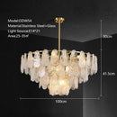GobekUsa Cloudy Glass Chandeliers: Modern LED Lustre Indoor Lighting for Living Room Décor