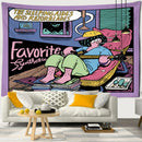 GobekUsa Cute Girl Cartoon Tapestry Wall Hanging for Kawaii Aesthetics Room Decor