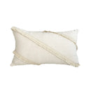 GobekUsa Boho Linen Cotton Pillow Cover with Tassels - Beige Square/Rectangular 45x45cm/30x50cm
