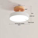 GobekUsa Acrylic Wood LED Ceiling Light – Nordic Indoor Lighting Fixture