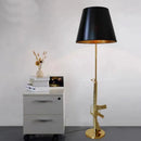 GobekUsa AK47 Guns Floor Lamp Electroplated Silver Golden Metal Art Deco Bedside Luxury Lamp