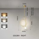 GobekUsa LED Ring Pendant Chandelier for Home Dining Living Bedroom Suspension