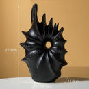 GobekUsa Conch Shape Ceramic Vase for Artificial Flower Arrangements
