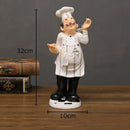 GobekUsa Bearded Chef Resin Figure Sculpture Modern Kitchen Desk Decor Ornaments