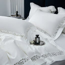 GobekUsa 1200TC Egyptian Cotton Bedding Set with Hollow Lace Broad Side