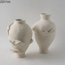 GobekUsa Abstract Art Ceramic Vase for Desk Decoration and Room Aesthetic