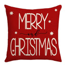 GobekUsa Christmas Elk Pillowcase 45x45cm Farmhouse Red Letter Design