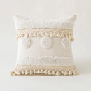 GobekUsa Ivory Pompom Tassel Pillow Cover 45x45cm/30x50cm Home Decor Sofa Seasonable