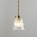 Vintage Nordic Striped Glass Pendant Light