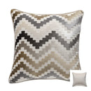 GobekUsa Geometric Chenille Flocking Cushion Cover: Grey-Beige Home Decor Pillow Case