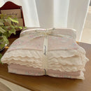 GobekUsa Lace Romantic Comforter Set - Full Twin Double Size Bed Linens