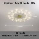 GobekUsa LED Firework Chandelier: Modern Nordic Living Room Bedroom Pendant Light Fixtures
