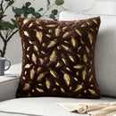 GobekUsa Golden Fur Cushion Cover White 43x43 - Luxury Home Decor Pillow Case