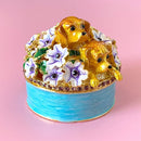 GobekUsa Enameled Metal Jewelry Trinket Box Figurines Hand Painted Storage Case