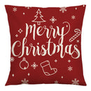 GobekUsa Christmas Linen Cushion Cover 45x45cm Sofa Home Party Decor