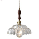 GobekUsa Glass Flower LED Pendant Light, Adjustable Knob Switch, Modern Design