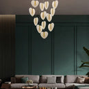 GobekUsa Love Chandelier: Luxury Crystal Gold Lighting for Staircase & Living Room