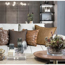GobekUsa Luxe Jacquard Cushion Covers - Brown Gold Coffee Color - 45x45cm
