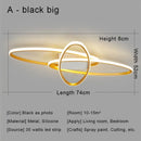 GobekUsa Black LED Chandelier Ceiling Light Remote Control Fixture for Living Room, Bedroom & Kitchen