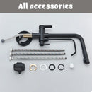 GobekUsa Black 2-in-1 Purification Kitchen Faucet with Flexible Pull Out Nozzle