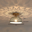 GobekUsa Copper Wood LED Ceiling Lamp Ceramic Modern Ceiling Lights for Home Decor