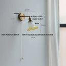 GobekUsa Crown Glass LED Wall Lights Brass Switch Stair Fixtures