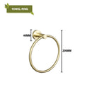 GobekUsa Brushed Gold Bath Hardware Set: Paper Holder, Towel Bar, Robe Hook - Wall Mount Bathroom Accessories