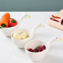 GobekUsa Little Goose Ceramic Snack Bowl with Handle for Kids, Dessert, Sauce