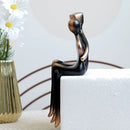 GobekUsa Elegant Resin Couple Sculptures: Modern Art Statues for Desk Decor & Anniversary Gift