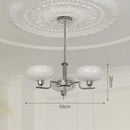 GobekUsa Glass Ball Pendant Chandelier LED Lamp for Modern French Bedroom