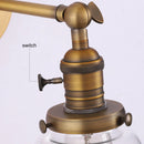 GobekUsa Glass Wall Lamp Antique Bronze E26 E27 for Living Room Bedroom Aisle Lighting