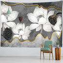 GobekUsa Ink Lotus Koi Tapestry: Boho Aesthetic Psychedelic Room Art Hippie Decor