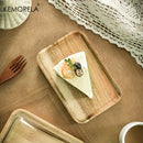 GobekUsa Cake Dessert Wood Plate with Glass Dust Cover | Elegant Serving Dish for Various Treats