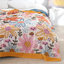 GobekUsa Geometric Cotton Gauze Summer Blanket – Stylish Home Textile for Adults